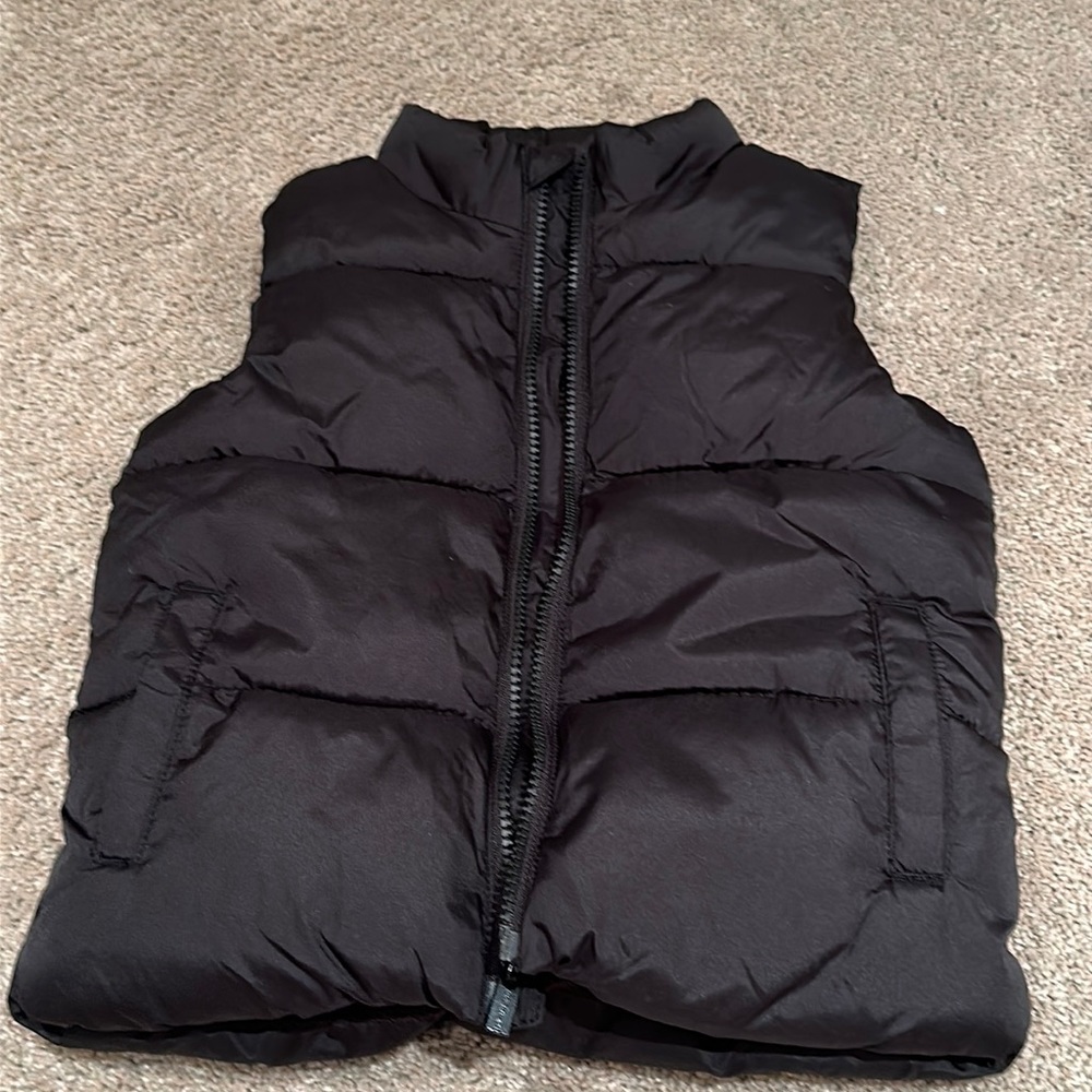 Old Navy toddler black puffer vest.